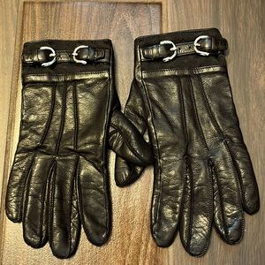 Leather Coach women’s mittens